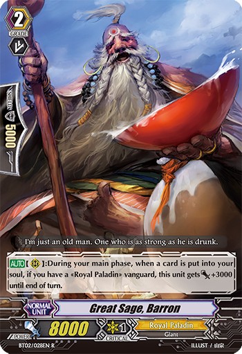 2012 Cardfight!! Vanguard Great Sage, Barron #BT02/028EN trading card