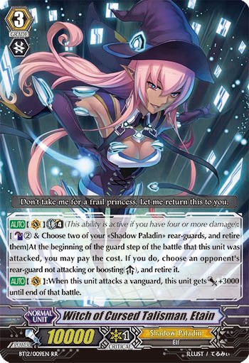 2014 Cardfight!! Vanguard Witch of Cursed Talisman, Etain #BT12/009EN trading card