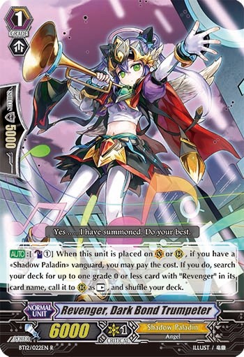 2014 Cardfight!! Vanguard Revenger, Dark Bond Trumpeter #BT12/022EN trading card