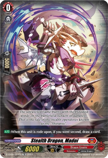 2024 Cardfight!! Vanguard Stealth Dragon, Madoi #D-SS09/004EN trading card