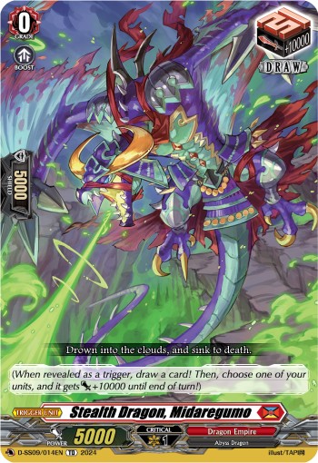 2024 Cardfight!! Vanguard Stealth Dragon, Midaregumo #D-SS09/014EN trading card
