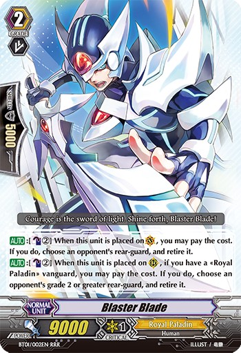 2011 Cardfight!! Vanguard Blaster Blade #BT01/002EN trading card