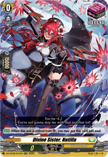 2025 Cardfight!! Vanguard Divine Sister, Natilla #DZ-BT06/037EN trading card