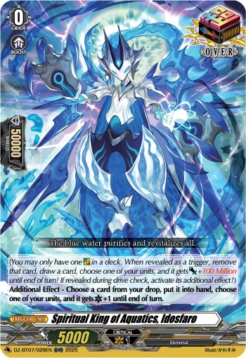 2025 Cardfight!! Vanguard Spiritual King of Aquatics, Idosfaro #DZ-BT07/028EN trading card