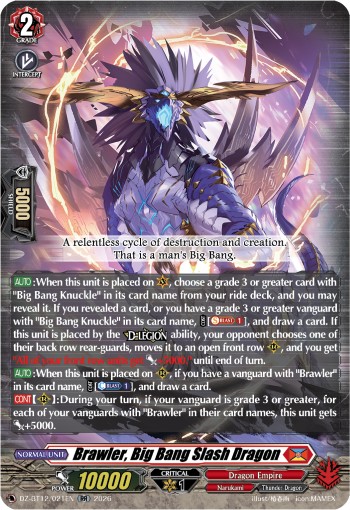 2026 Cardfight!! Vanguard Brawler, Big Bang Slash Dragon #DZ-BT12/021EN trading card