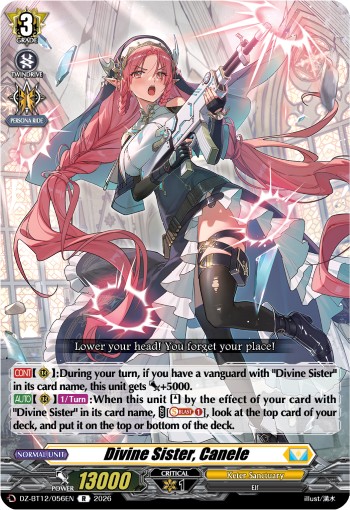 2026 Cardfight!! Vanguard Divine Sister, Canele #DZ-BT12/056EN trading card