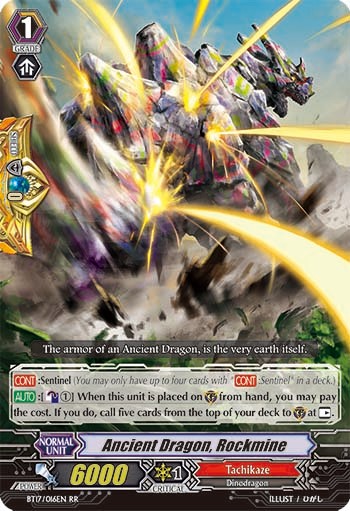 2015 Cardfight!! Vanguard Ancient Dragon, Rockmine #BT17/016EN trading card