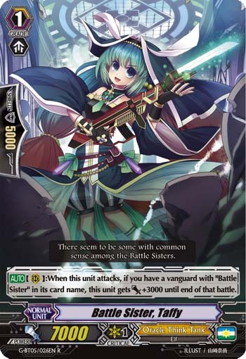 2016 Cardfight!! Vanguard Battle Sister, Taffy #G-BT05/026EN trading card