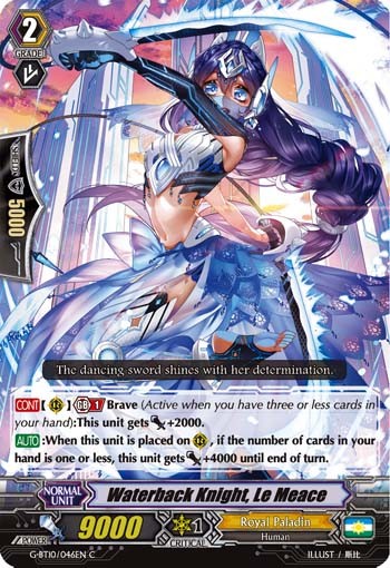 2017 Cardfight!! Vanguard Waterback Knight, Le Meace #G-BT10/046EN trading card