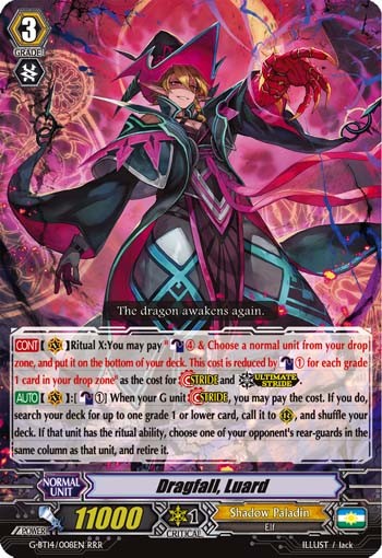 2018 Cardfight!! Vanguard Dragfall, Luard #G-BT14/008EN trading card