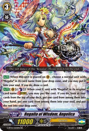2018 Cardfight!! Vanguard Regalia of Wisdom, Angelica #G-BT14/020EN trading card