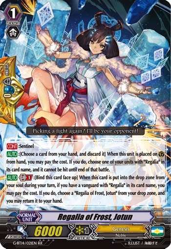 2018 Cardfight!! Vanguard Regalia of Frost, Jotun #G-BT14/021EN trading card
