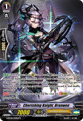 2019 Cardfight!! Vanguard Cherishing Knight, Branwen #G-RC02/059EN trading card