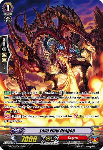 2019 Cardfight!! Vanguard Lava Flow Dragon #G-RC02/062EN trading card