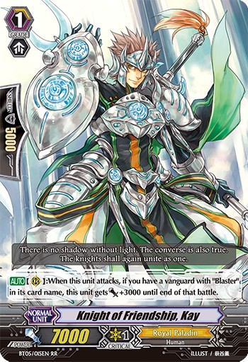 2013 Cardfight!! Vanguard Knight of Friendship, Kay #BT05/015EN trading card
