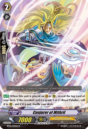 2013 Cardfight!! Vanguard Conjurer of Mithril #BT05/035EN trading card