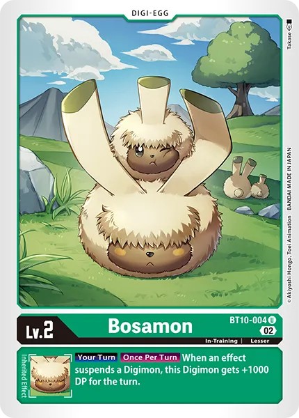 2022 Digimon Card Game BOOSTER XROS ENCOUNTER Bosamon #BT10-004 trading card