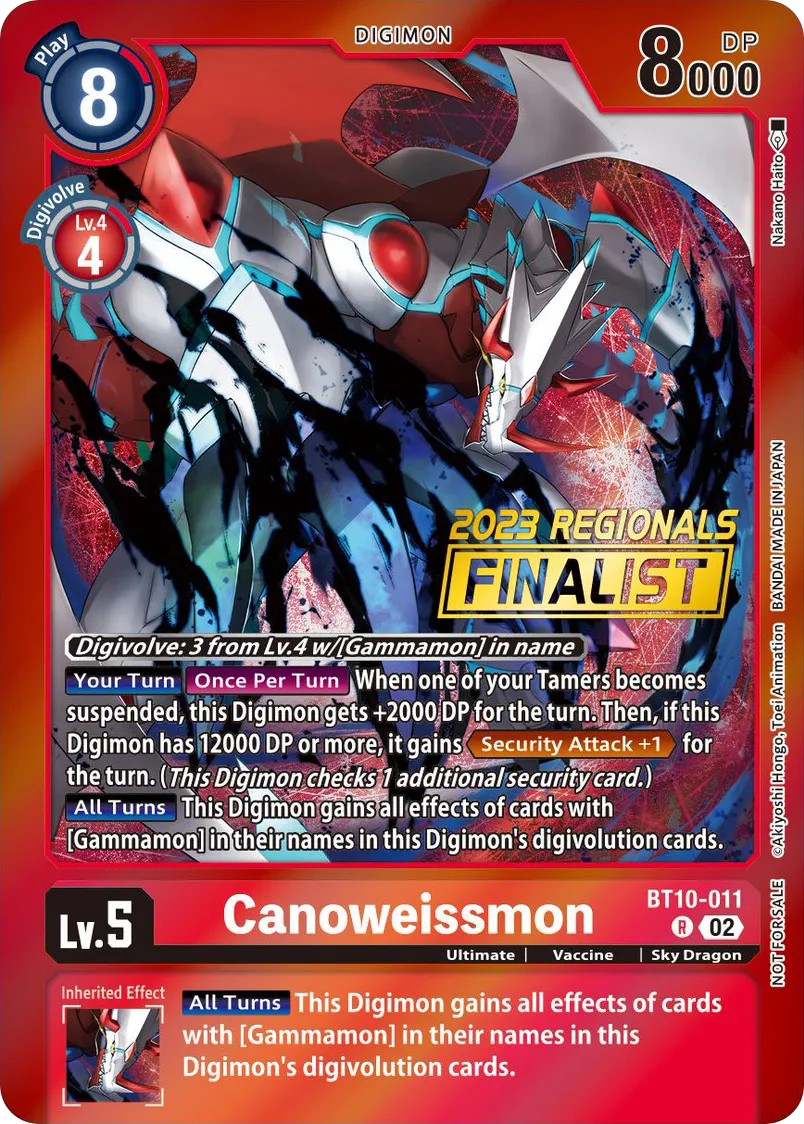 Canoweissmon (Finalist Stamp - Top 32 Prize 3 · R · Foil) · 2022 · BOOSTER XROS ENCOUNTER