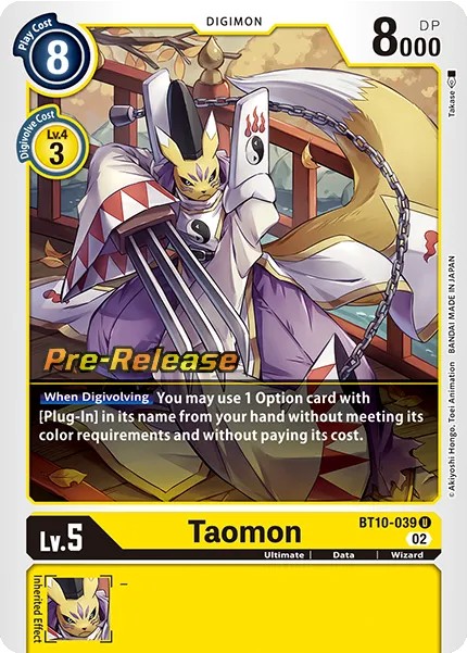 Taomon (Pre Release Stamp - Uncommon 0 · U · Foil) · 2022 · BOOSTER XROS ENCOUNTER