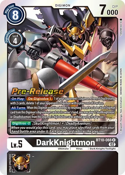 DarkKnightmon (Pre Release Stamp - Rare 0 · R · Foil) · 2022 · BOOSTER XROS ENCOUNTER