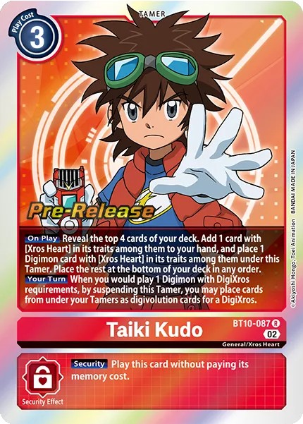 Taiki Kudo (Pre Release Stamp - Rare 0 · R · Foil) · 2022 · BOOSTER XROS ENCOUNTER