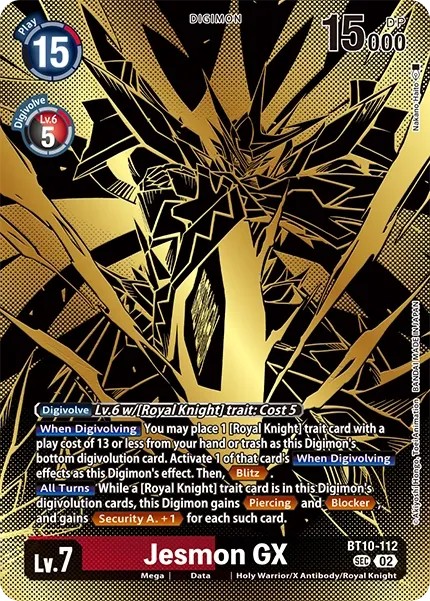 Jesmon GX (Textured - Alternative Art 2 · Sec · Normal) · 2022 · Tamer's Evolution Box - Rise of Digimon