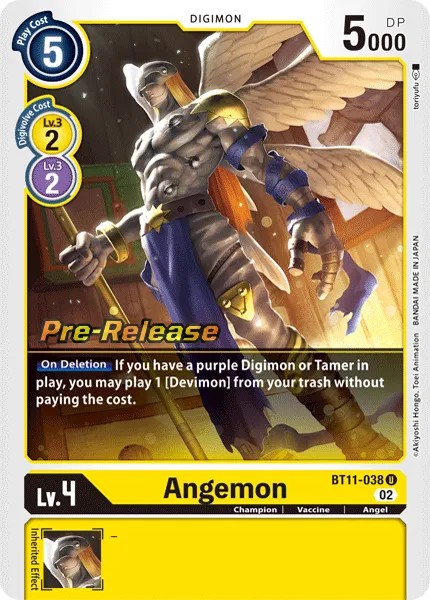 Angemon (Pre Release Stamp - Uncommon 0 · U · Foil) · 2022 · BOOSTER DIMENSIONAL PHASE