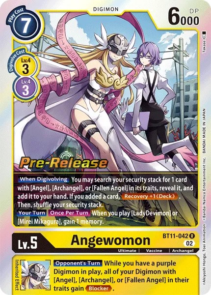 Angewomon (Pre Release Stamp - Rare 0 · R · Foil) · 2022 · BOOSTER DIMENSIONAL PHASE