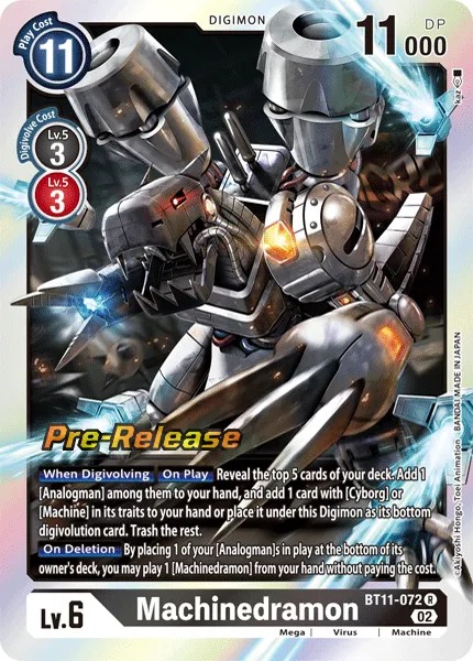Machinedramon (Pre Release Stamp - Rare 0 · R · Foil) · 2022 · BOOSTER DIMENSIONAL PHASE