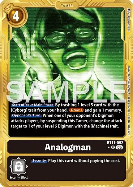 2022 Digimon Card Game ADVANCED BOOSTER DIGIMON GENERATION Analogman #BT11-092 trading card