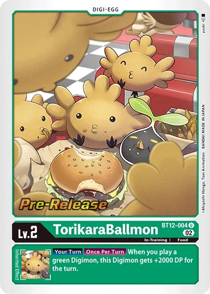 2022 Digimon Card Game BOOSTER ACROSS TIME TorikaraBallmon #BT12-004 trading card