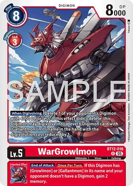 WarGrowlmon (Foil - Rare 3 · R · Normal) · 2022 · ADVANCED BOOSTER DIGIMON GENERATION