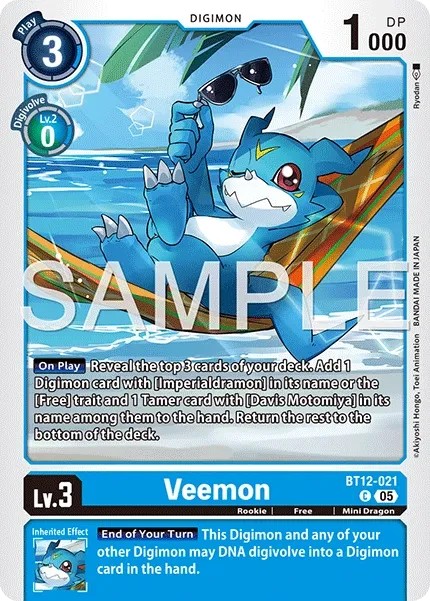 Veemon (Foil - Common 3 · C · Normal) · 2022 · ADVANCED BOOSTER DIGIMON GENERATION