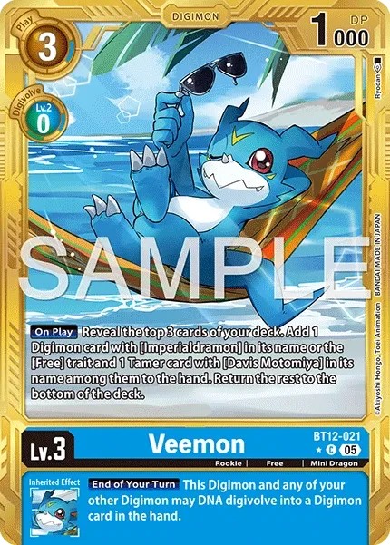 Veemon (Foil - Common 4 · C · Normal) · 2022 · ADVANCED BOOSTER DIGIMON GENERATION