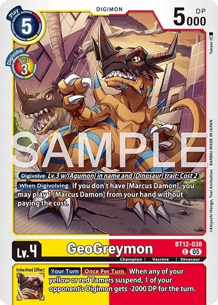 GeoGreymon (Foil - Common 2 · C · Normal) · 2022 · ADVANCED BOOSTER DIGIMON GENERATION