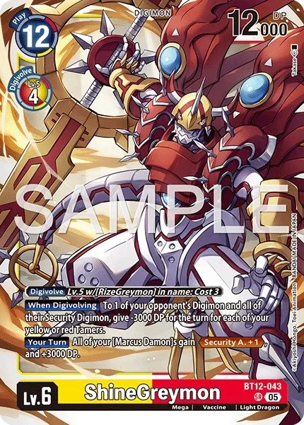 ShineGreymon (Foil - Rare 6 · Sr · Normal) · 2022 · ADVANCED BOOSTER DIGIMON GENERATION
