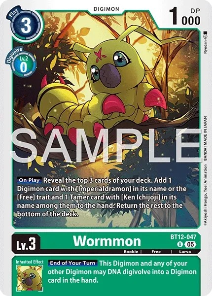 Wormmon (Foil - Uncommon 2 · U · Normal) · 2022 · ADVANCED BOOSTER DIGIMON GENERATION