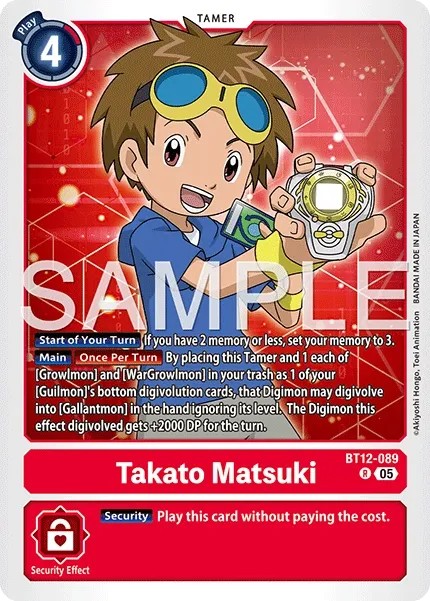 Takato Matsuki (Foil - Rare 2 · R · Normal) · 2022 · ADVANCED BOOSTER DIGIMON GENERATION