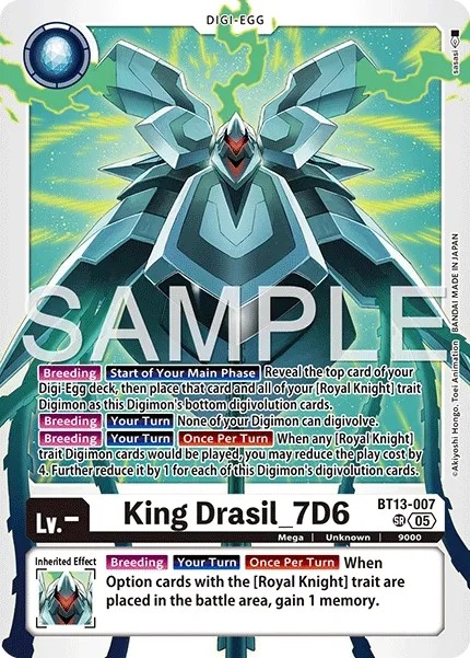 2023 Digimon Card Game ADVANCED BOOSTER DIGIMON GENERATION King Drasil_7D6 #BT13-007 trading card