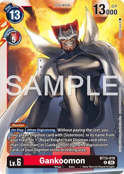 2023 Digimon Card Game ADVANCED BOOSTER DIGIMON GENERATION Gankoomon #BT13-019 trading card