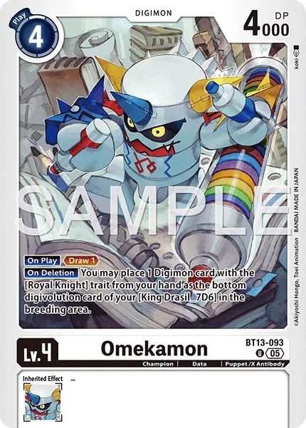 2023 Digimon Card Game ADVANCED BOOSTER DIGIMON GENERATION Omekamon #BT13-093 trading card