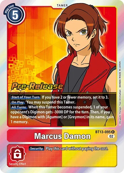 Marcus Damon (Pre Release Stamp - Rare 0 · R · Foil) · 2023 · BOOSTER VERSUS ROYAL KNIGHT