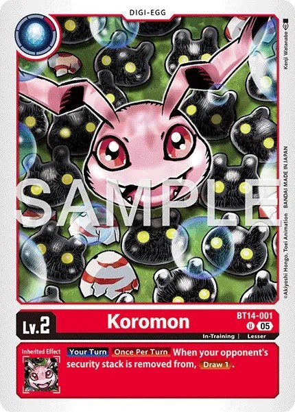 Koromon (Foil - Uncommon 2 · U · Normal) · 2023 · ADVANCED BOOSTER DIGIMON GENERATION