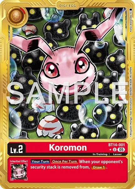Koromon (Foil - Uncommon 3 · U · Normal) · 2023 · ADVANCED BOOSTER DIGIMON GENERATION