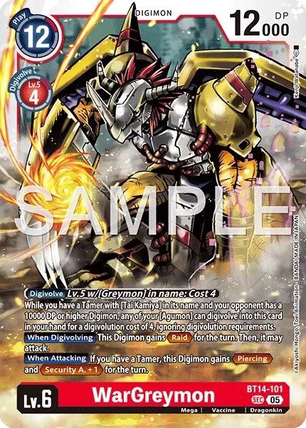 WarGreymon (Foil - Secret Rare 3 · Sec · Normal) · 2023 · ADVANCED BOOSTER DIGIMON GENERATION