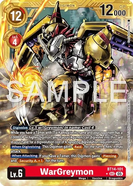 WarGreymon (Foil - Secret Rare 4 · Sec · Normal) · 2023 · ADVANCED BOOSTER DIGIMON GENERATION