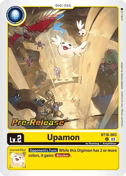 2023 Digimon Card Game BOOSTER BEGINNING OBSERVER Upamon #BT16-003 trading card