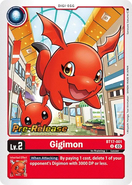 2024 Digimon Card Game BOOSTER SECRET CRISIS Gigimon #BT17-001 trading card