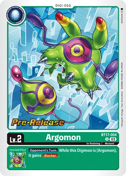 2024 Digimon Card Game BOOSTER SECRET CRISIS Argomon #BT17-004 trading card