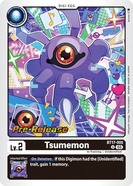 2024 Digimon Card Game BOOSTER SECRET CRISIS Tsumemon #BT17-005 trading card